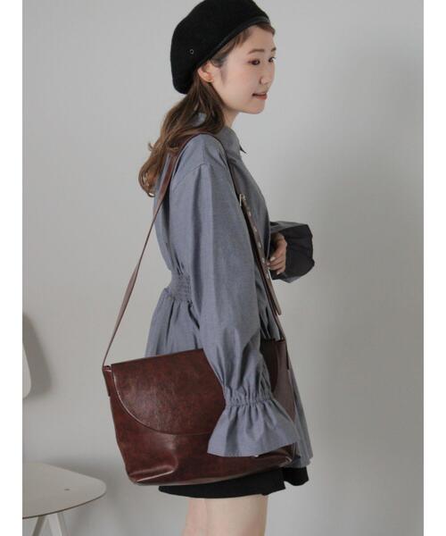 ehka sopo（エヘカソポ）の「ウエストタックロングシャツ（シャツ/ブラウス・レディース・オフホワイト/ネイビー/サックスブルー・F）」の10枚目の写真