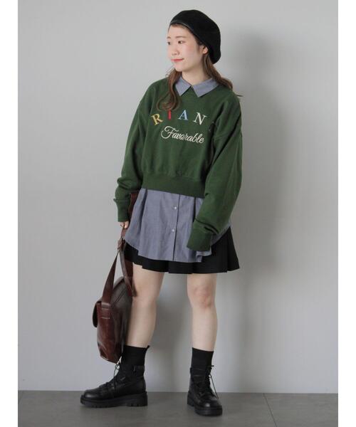 ehka sopo（エヘカソポ）の「ウエストタックロングシャツ（シャツ/ブラウス・レディース・オフホワイト/ネイビー/サックスブルー・F）」の18枚目の写真