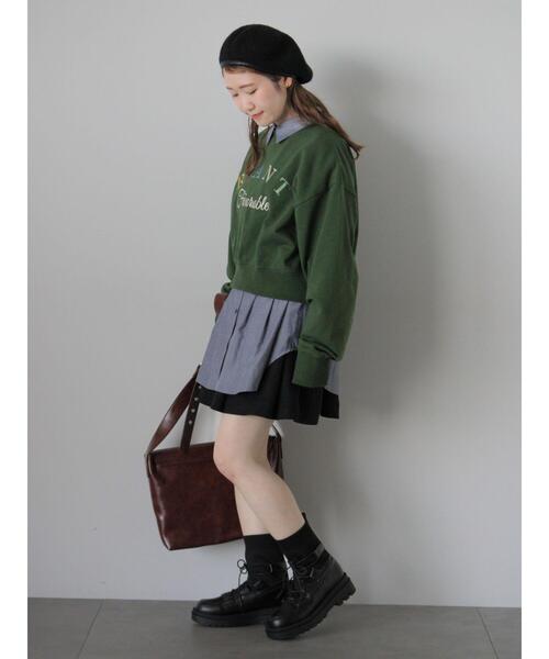 ehka sopo（エヘカソポ）の「ウエストタックロングシャツ（シャツ/ブラウス・レディース・オフホワイト/ネイビー/サックスブルー・F）」の19枚目の写真