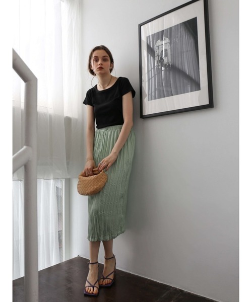 Katrin TOKYO(カトリーントーキョー)の「washer I line skirt(スカート・レディース・ミント/キナリ・FREE)」の6枚目の写真
