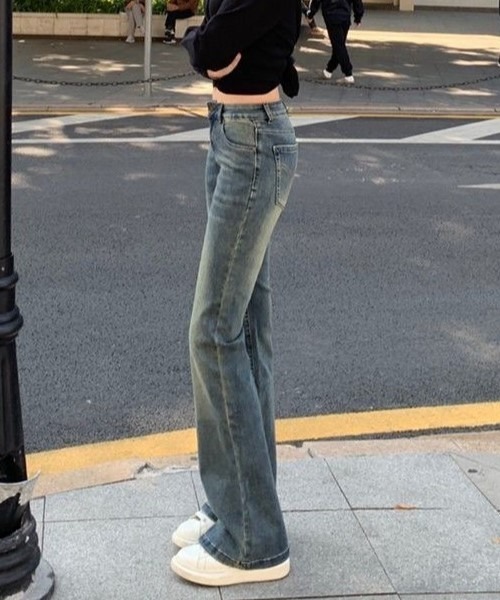 shameless（シェイムレス）の「ヴィンテージライクスリムデニム（デニムパンツ・レディース・ブルー・M/S）」の5枚目の写真