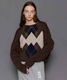 Argyle Knit Tops/アーガイルニットトップ