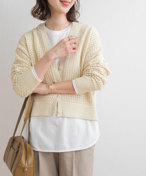 URBAN RESEARCH DOORS（アーバンリサーチドアーズ）の「USAコットンラウンドヘムカットソー（Tシャツ/カットソー・レディース・オフホワイト・MEDIUM）」の2枚目の写真