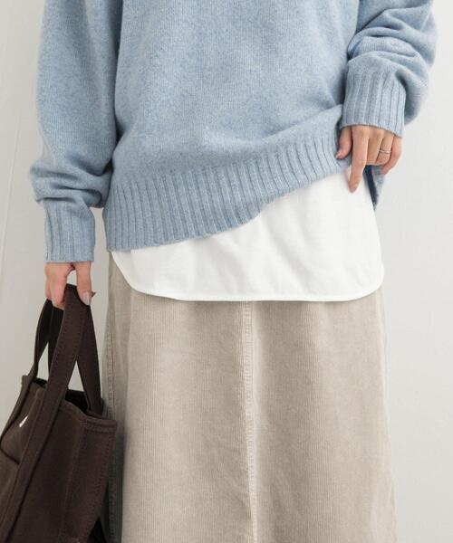 URBAN RESEARCH DOORS（アーバンリサーチドアーズ）の「USAコットンラウンドヘムカットソー（Tシャツ/カットソー・レディース・オフホワイト・MEDIUM）」の4枚目の写真