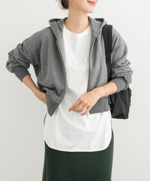 URBAN RESEARCH DOORS（アーバンリサーチドアーズ）の「USAコットンラウンドヘムカットソー（Tシャツ/カットソー・レディース・オフホワイト・MEDIUM）」の7枚目の写真