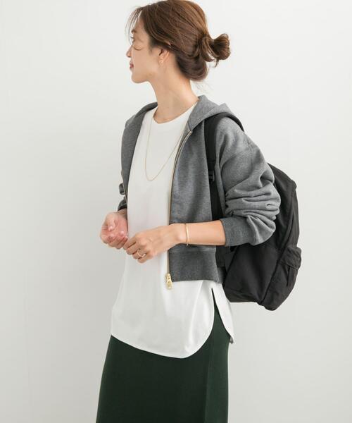 URBAN RESEARCH DOORS（アーバンリサーチドアーズ）の「USAコットンラウンドヘムカットソー（Tシャツ/カットソー・レディース・オフホワイト・MEDIUM）」の10枚目の写真