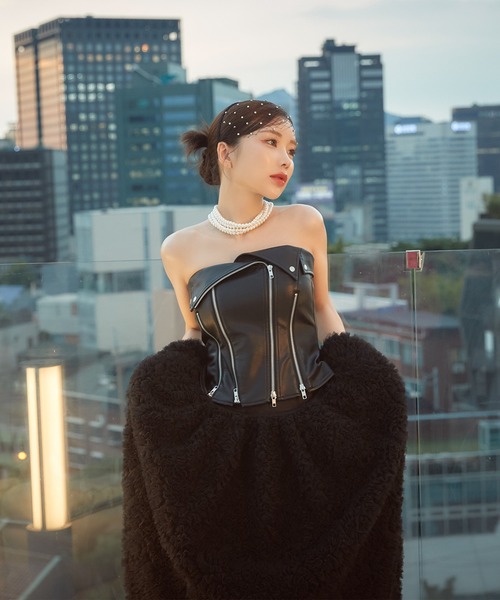 EIMY ISTOIRE（エイミーイストワール）の「Flora ボリュームスカート（スカート・レディース・ブラック/サックスブルー・S/M）」の3枚目の写真