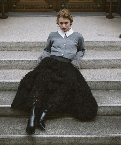 EIMY ISTOIRE（エイミーイストワール）の「Flora ボリュームスカート（スカート・レディース・ブラック/サックスブルー・S/M）」の5枚目の写真