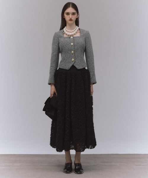 EIMY ISTOIRE（エイミーイストワール）の「Flora ボリュームスカート（スカート・レディース・ブラック/サックスブルー・S/M）」の6枚目の写真