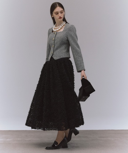 EIMY ISTOIRE（エイミーイストワール）の「Flora ボリュームスカート（スカート・レディース・ブラック/サックスブルー・S/M）」の7枚目の写真