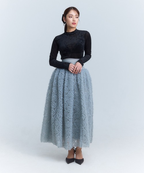 EIMY ISTOIRE（エイミーイストワール）の「Flora ボリュームスカート（スカート・レディース・ブラック/サックスブルー・S/M）」の14枚目の写真