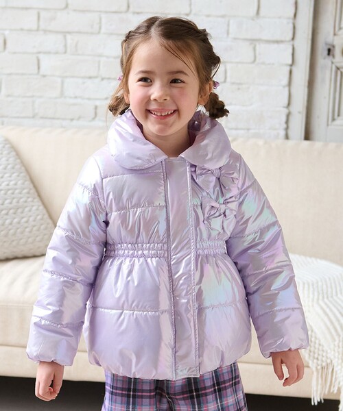 セール】パール調×フリースボア中綿コート（ダウンジャケット/コート