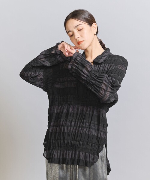 BEAUTY&YOUTH ビューティーアンドユース シアー ブラウス チュニック BEAUTY&YOUTH UNITED ARROWS（ビューティーアンドユース