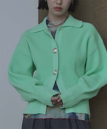 新品未使用☆YASHIKI／ヤシキ 襟付 ニット カーディガン 緑 グリーン YASHIKI - 【ラスト1点】【22SS】Unabara Cardigan(GREEN) | Salty