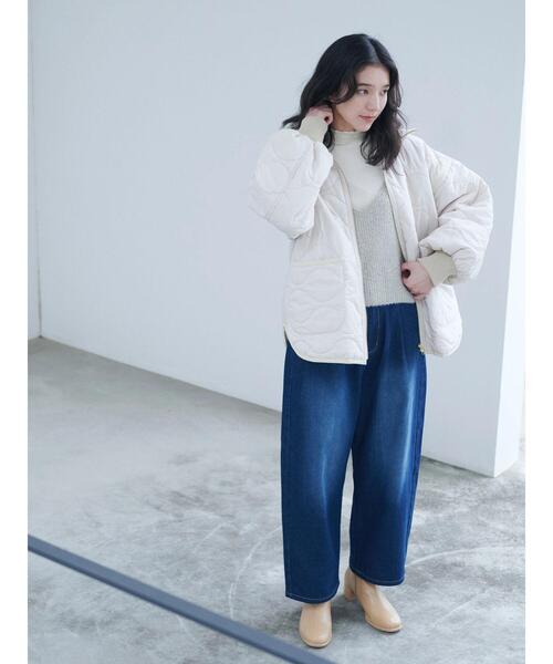 Samansa Mos2 blue（サマンサモスモスブルー）の「カーブデニムパンツ（その他パンツ・レディース・チャコールグレー/ネイビー・F）」の4枚目の写真