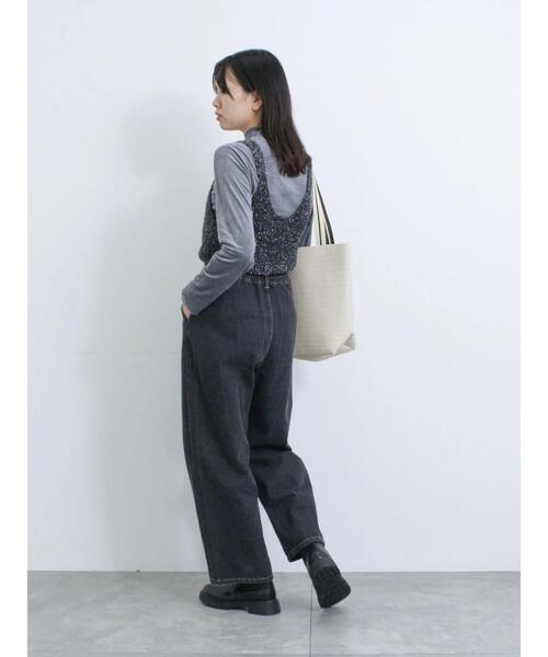 Samansa Mos2 blue（サマンサモスモスブルー）の「カーブデニムパンツ（その他パンツ・レディース・チャコールグレー/ネイビー・F）」の10枚目の写真