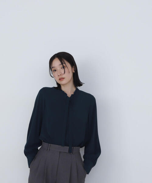 【セール】フリルカラーナローボウタイブラウス（シャツ/ブラウス）｜NATURAL BEAUTY BASIC（ナチュラルビューティーベーシック）