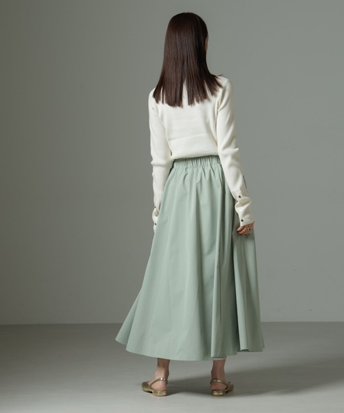 NANO universe（ナノユニバース）の「【WEB限定】洗濯機洗可メタルボタンリブニット（ニット/セーター・レディース・オフホワイト/チャコールグレー/ブラック/ライトグリーン・FREE）」の7枚目の写真