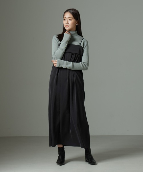 NANO universe（ナノユニバース）の「【WEB限定】洗濯機洗可メタルボタンリブニット（ニット/セーター・レディース・オフホワイト/チャコールグレー/ブラック/ライトグリーン・FREE）」の16枚目の写真