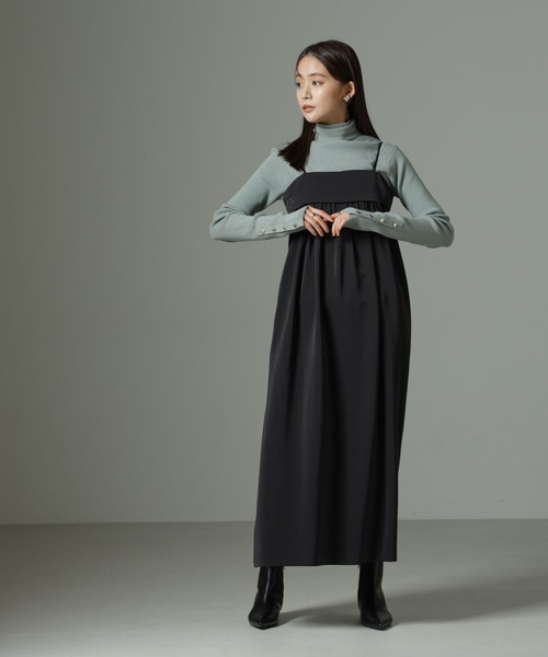 NANO universe（ナノユニバース）の「【WEB限定】洗濯機洗可メタルボタンリブニット（ニット/セーター・レディース・オフホワイト/チャコールグレー/ブラック/ライトグリーン・FREE）」の19枚目の写真