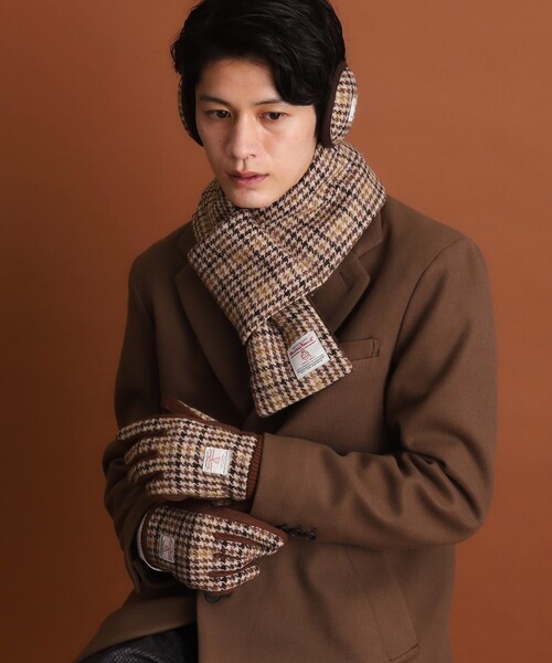 HARRIS TWEED（ハリスツイード）の「◆【HARRIS TWEED／ハリスツイード】リブグローブ ON／OFF対応（手袋・メンズ・モスグリーン系1/ブルー系その他3/チャコールグレー/ベージュ系8・00）」の14枚目の写真