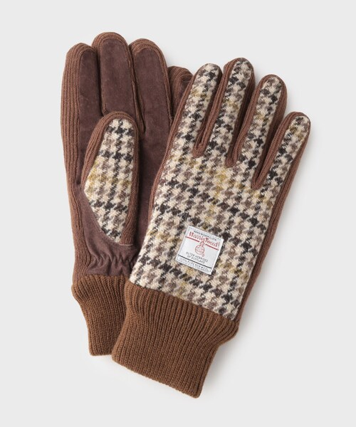 HARRIS TWEED（ハリスツイード）の「◆【HARRIS TWEED／ハリスツイード】リブグローブ ON／OFF対応（手袋・メンズ・モスグリーン系1/ブルー系その他3/チャコールグレー/ベージュ系8・00）」の9枚目の写真