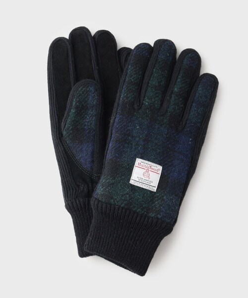 HARRIS TWEED（ハリスツイード）の「◆【HARRIS TWEED／ハリスツイード】リブグローブ ON／OFF対応（手袋・メンズ・モスグリーン系1/ブルー系その他3/チャコールグレー/ベージュ系8・00）」の10枚目の写真