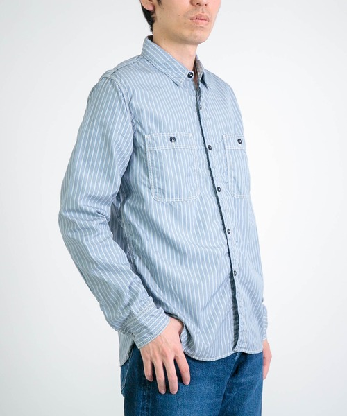 SPELLBOUND（スペルバウンド）の「[SPELLBOUND / スペルバウンド] ブルーストライプ オーセンティックワークシャツ（シャツ/ブラウス・メンズ・ブルー系その他・3/2）」の11枚目の写真