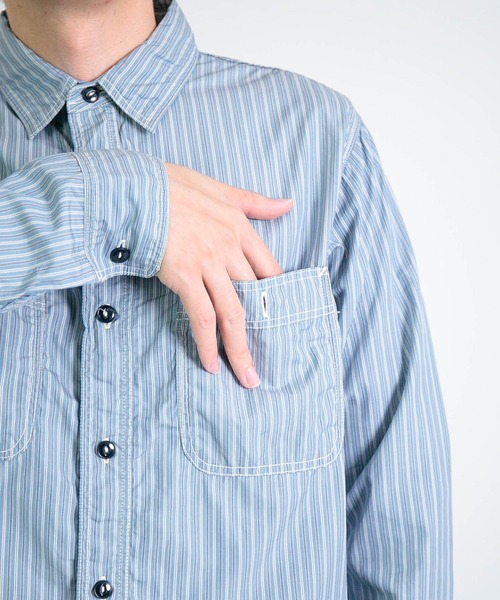 SPELLBOUND（スペルバウンド）の「[SPELLBOUND / スペルバウンド] ブルーストライプ オーセンティックワークシャツ（シャツ/ブラウス・メンズ・ブルー系その他・3/2）」の18枚目の写真