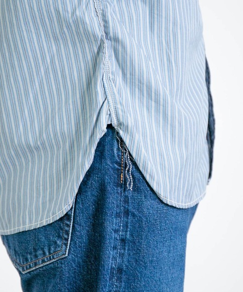 SPELLBOUND（スペルバウンド）の「[SPELLBOUND / スペルバウンド] ブルーストライプ オーセンティックワークシャツ（シャツ/ブラウス・メンズ・ブルー系その他・3/2）」の2枚目の写真