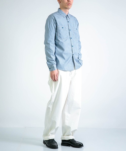 SPELLBOUND（スペルバウンド）の「[SPELLBOUND / スペルバウンド] ブルーストライプ オーセンティックワークシャツ（シャツ/ブラウス・メンズ・ブルー系その他・3/2）」の9枚目の写真