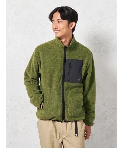 LOGOS-ロゴス-】 ウールライク フリースブルゾン 裏タフタ付き