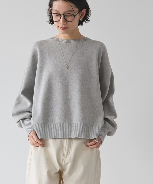 AMERICAN HOLIC(アメリカンホリック)の「袖ボリュームサイドスリットニットプルオーバー(ニット/セーター・レディース・ネイビー/アイボリー/ラベンダー/ライトイエロー/ライトグレー系2・M/L)」の22枚目の写真