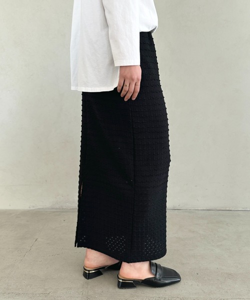 MYMOOD.（マイムード）の「ジャガードレースタイトスカート（スカート・レディース・ホワイト/ピンク/ブラック/アイボリー・FREE）」の22枚目の写真