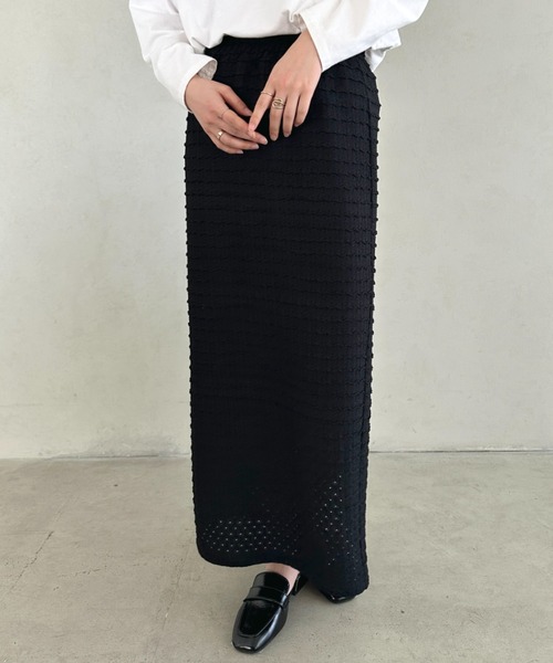 MYMOOD.（マイムード）の「ジャガードレースタイトスカート（スカート・レディース・ホワイト/ピンク/ブラック/アイボリー・FREE）」の21枚目の写真