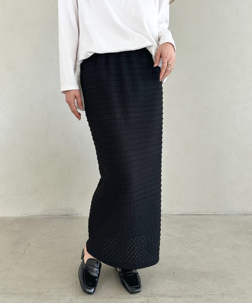 MYMOOD.（マイムード）の「ジャガードレースタイトスカート（スカート・レディース・ホワイト/ピンク/ブラック/アイボリー・FREE）」の20枚目の写真