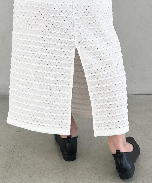 MYMOOD.（マイムード）の「ジャガードレースタイトスカート（スカート・レディース・ホワイト/ピンク/ブラック/アイボリー・FREE）」の12枚目の写真