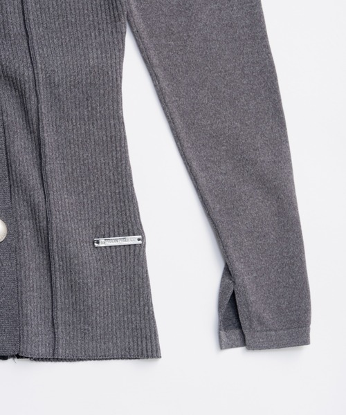 PRANK PROJECT（プランクプロジェクト）の「パフスリーブレースニットカーデ / Puff Sleeve Lace Knit Cardigan（カーディガン/ボレロ・レディース・グレー/ブルー/ブラック・FREE）」の8枚目の写真