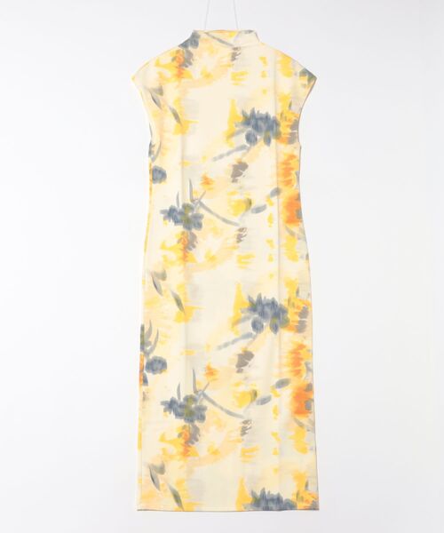 Desigual（デシグアル）の「ウォーターカラーフラワー マキシドレス（ワンピース・レディース・イエロー・XS/S/M/L/XL）」の7枚目の写真