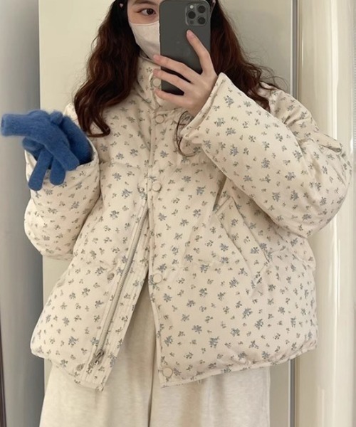 paravion（パラビオン）の「花柄ダウンジャケット（ダウンジャケット/コート・レディース・ピンク/ブルー・FREE）」の8枚目の写真