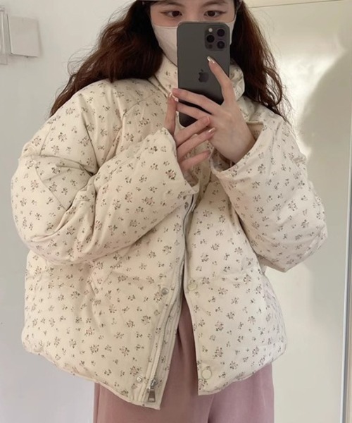 paravion（パラビオン）の「花柄ダウンジャケット（ダウンジャケット/コート・レディース・ピンク/ブルー・FREE）」の3枚目の写真