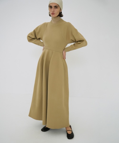 clane クラネ　SQUARE SELEEVE KNIT ONEPIECE CLANE - スクエアー スリーブ ワンピース - SQUARE SLEEVE ONE