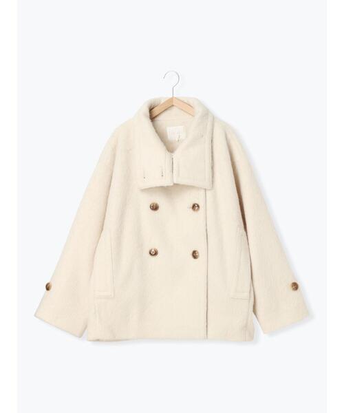 ehka sopo（エヘカソポ）の「シャギーミドル丈コート（その他アウター・レディース・グレー/オフホワイト/オリーブ・F）」の9枚目の写真