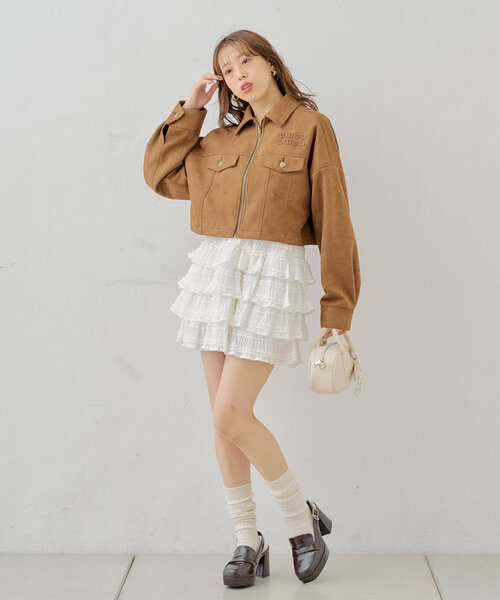 Chico（チコ）の「刺繡入りルーズソックス（ソックス/靴下・レディース・グレー/アイボリー/ブラック・FREE）」の8枚目の写真