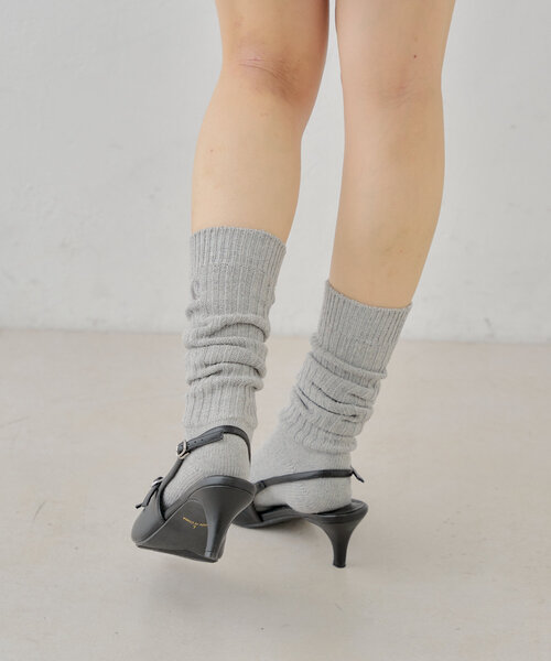 Chico（チコ）の「刺繡入りルーズソックス（ソックス/靴下・レディース・グレー/アイボリー/ブラック・FREE）」の11枚目の写真