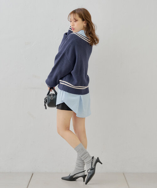 Chico（チコ）の「刺繡入りルーズソックス（ソックス/靴下・レディース・グレー/アイボリー/ブラック・FREE）」の12枚目の写真