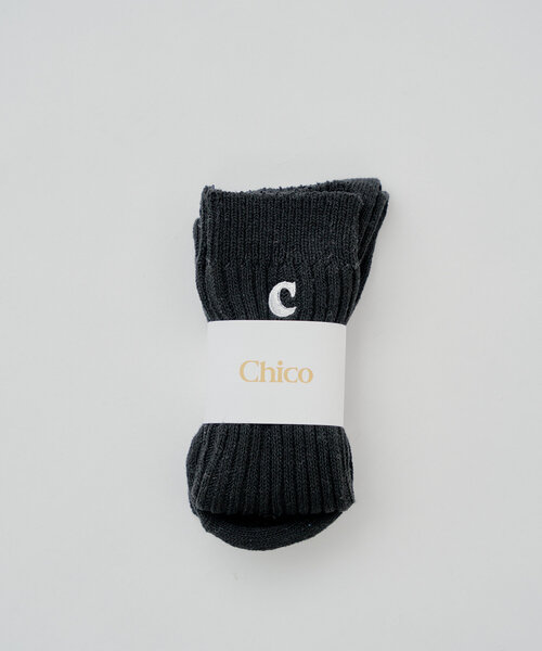 Chico（チコ）の「刺繡入りルーズソックス（ソックス/靴下・レディース・グレー/アイボリー/ブラック・FREE）」の15枚目の写真
