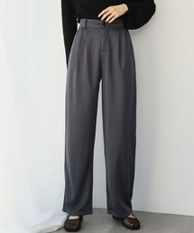 Ampirula（アンピルーラ）の「ハイウエストタックストレートパンツ（スラックス）」