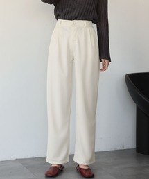 ハイウエストタックストレートパンツ