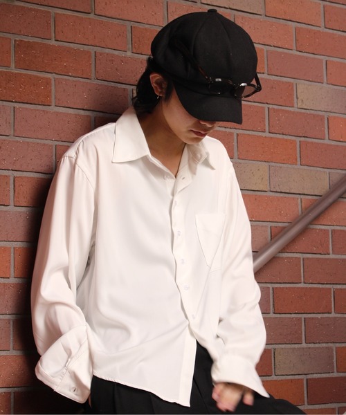 Noen（ノエン）の「ドレープドレスシャツ（シャツ/ブラウス・メンズ・ベージュ/ホワイト/ブラック・LARGE/MEDIUM）」の2枚目の写真